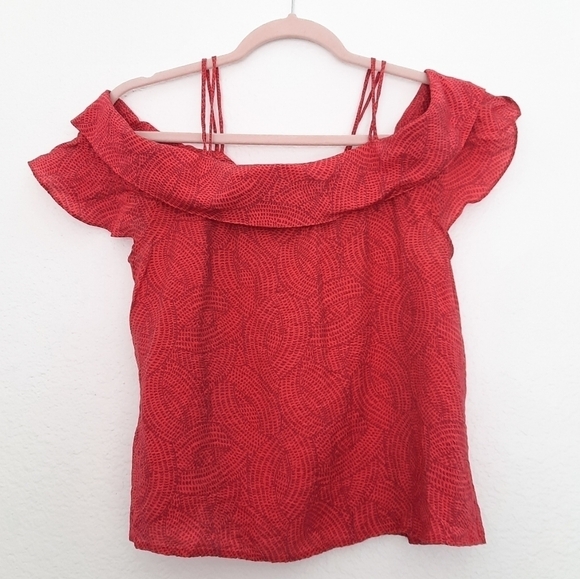 Anthropologie Maeve Mandalay Cold Shoulder Top XS - Picture 2 of 4